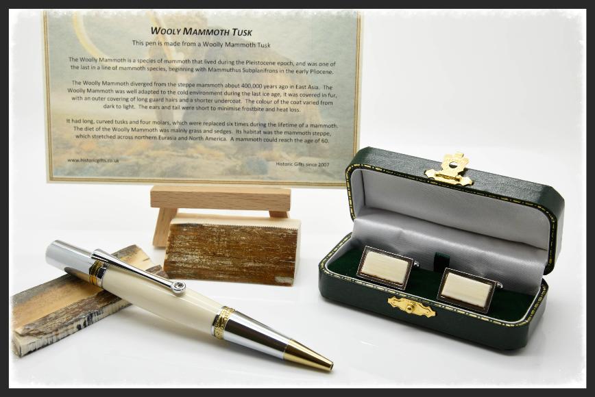Mammoth tusk pens and gifts